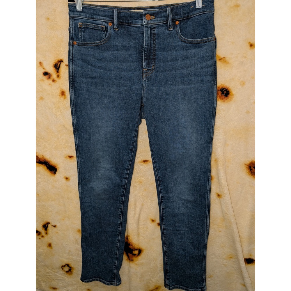 Madewell Jeans Womens Size 30 Blue Mid-Rise Stovepipe Straight Leg DM7080